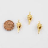 18K Gold PVD Conch shell charm sea shell charm Charms - Tarnish Resistant