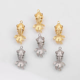 18K Gold PVD Gold fish koi charm swivel body Charms - Tarnish Resistant