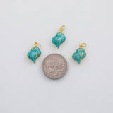 18K Gold PVD Sea shell conch charm enamel charm charm s Charms - Tarnish Resistant