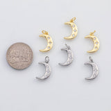 18K Gold PVD Moon charm s Charms - Tarnish Resistant