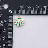 18K Gold PVD Shell charm 22k s Gold Charms - Tarnish Resistant
