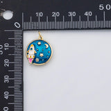 18K Gold PVD Spacecraft charm s Gold Charms - Tarnish Resistant
