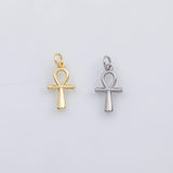 18K Gold PVD Ankh cross egyptian charm s Charms - Tarnish Resistant
