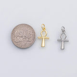18K Gold PVD Ankh cross egyptian charm s Charms - Tarnish Resistant