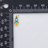 18K Gold PVD Rocket charm s Gold Charms - Tarnish Resistant
