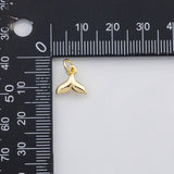 18K Gold PVD Whale dolphin tail ocean beach charm charm s Charms - Tarnish Resistant