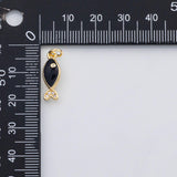 18K Gold PVD Fish Charm 5x15mm s Gold Charms - Tarnish Resistant