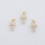 18K Gold PVD Cross charm s Charms - Tarnish Resistant