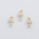 18K Gold PVD Cross charm s Charms - Tarnish Resistant
