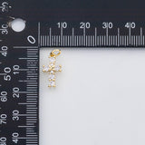 18K Gold PVD Cross charm s Charms - Tarnish Resistant