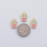 18K Gold PVD Lucky Cactus charm 22k s Gold Charms - Tarnish Resistant