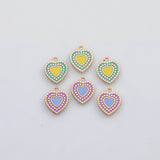 18K Gold pvd Heart charm 22k s Gold Charms - Tarnish Resistant