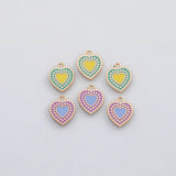 18K Gold PVD Heart charm 22k s Gold Charms - Tarnish Resistant