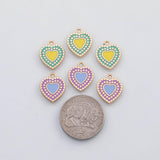 18K Gold PVD Heart charm 22k s Gold Charms - Tarnish Resistant