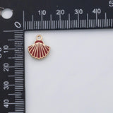 18K Gold PVD Shell charm 22k s Gold Charms - Tarnish Resistant