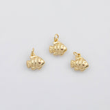 18K Gold PVD Angel fish charm ocean beach charm charm s Charms - Tarnish Resistant