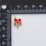18K Gold PVD Love Heart charm s Gold Charms - Tarnish Resistant