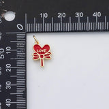 18K Gold PVD Love Heart charm s Gold Charms - Tarnish Resistant