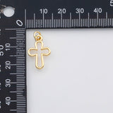 18K Gold PVD Cross charm s Charms - Tarnish Resistant