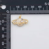 18K Gold PVD Planet saturn space charm s Charms - Tarnish Resistant
