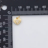 18K Gold PVD Heart cross charm s Charms - Tarnish Resistant