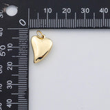 18K Gold PVD Heart charm s Charms - Tarnish Resistant