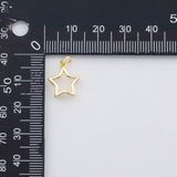 18K Gold PVD Star outline charm s Charms - Tarnish Resistant