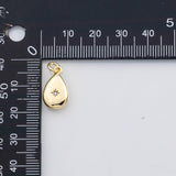 18K Gold PVD Teardrop charm s Charms - Tarnish Resistant