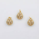 18K Gold PVD 3D Ladybug lady bug charm s Charms - Tarnish Resistant