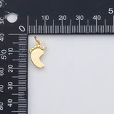 18K Gold PVD Foot feet charm s Charms - Tarnish Resistant