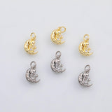18K Gold PVD Moon charm s Charms - Tarnish Resistant