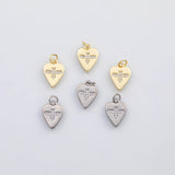 18K Gold pvd Bee heart charm s Charms - Tarnish Resistant