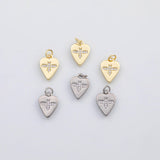 18K Gold PVD Bee heart charm s Charms - Tarnish Resistant