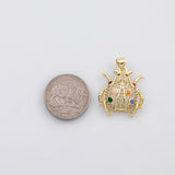 18K Gold PVD Beetle ladybug insect bug charm s Charms - Tarnish Resistant