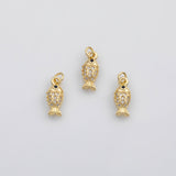 18K Gold PVD Fish charm s Charms - Tarnish Resistant