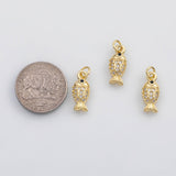 18K Gold PVD Fish charm s Charms - Tarnish Resistant