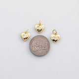 18K Gold PVD Love heart charm s Charms - Tarnish Resistant