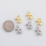 18K Gold PVD Dog charm Floppy ears charm s Charms - Tarnish Resistant