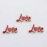 18K Gold PVD Lovecharm enamel charm charm s Charms - Tarnish Resistant