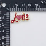 18K Gold PVD Lovecharm enamel charm charm s Charms - Tarnish Resistant