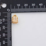 18K Gold pvd Birdcage charm s Gold Charms - Tarnish Resistant