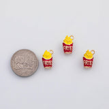 18K Gold PVD French fries charm s Gold Charms - Tarnish Resistant