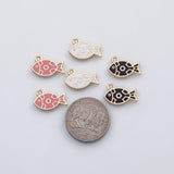 18K Gold PVD Fish charm 22k s Gold Charms - Tarnish Resistant