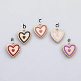 18K Gold PVD Double Heart charm 22k s Gold Charms - Tarnish Resistant