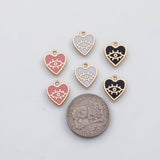 18K Gold PVD Evil Eye heart charm 22k s Gold Charms - Tarnish Resistant