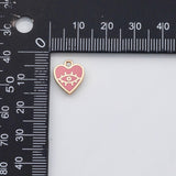 18K Gold PVD Evil Eye heart charm 22k s Gold Charms - Tarnish Resistant