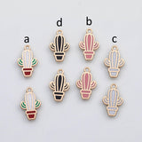 18K Gold PVD Cactus charm 22k s Gold Charms - Tarnish Resistant