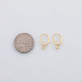 18K Gold PVD 2PCS Earring fancy fishhook findings 22k s Gold Charms - Tarnish Resistant