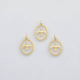 18K Gold PVD Dove of peace charm s Gold Charms - Tarnish Resistant
