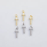 18K Gold PVD Sword charm s Gold Charms - Tarnish Resistant